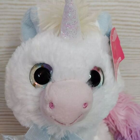 White Unicorn With Rainbow Tail Plush
Stuffed Animal 10 Inch Toy - Picture 7 of 16